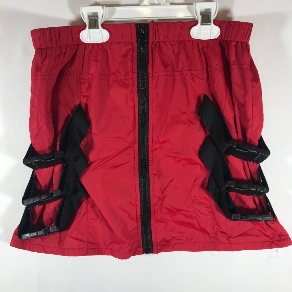 Hot & Delicious Women's Small Red Street Wear Cyber Punk Mini Skirt